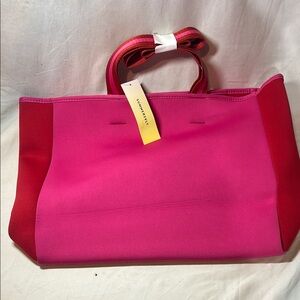 Summer salt Pink and Red Tote Bag Modern Design